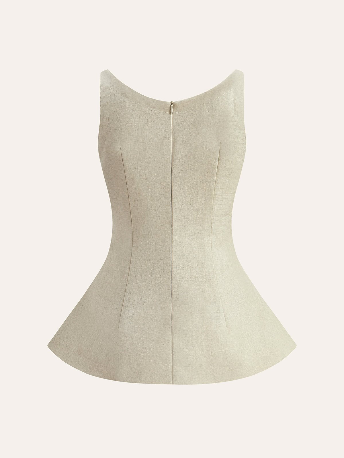 Back Fermuarlı Peplum İspanyol Paça Üst - Phentora