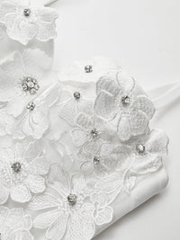 Embroidered Çiçek Desenli Sweetheart Korse - Phentora