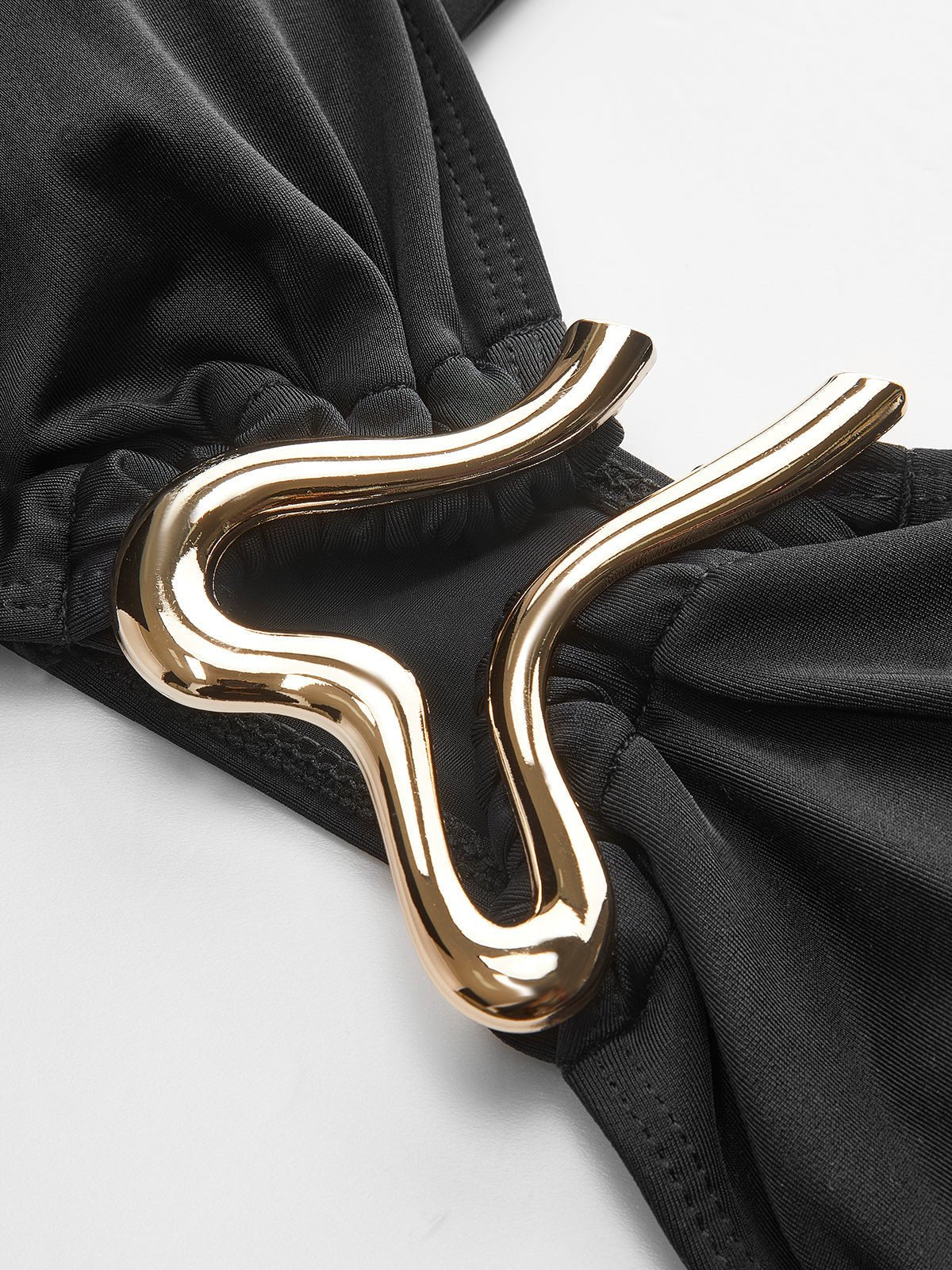 Golden Detaylı Bikini Takım With Cover - Up Etek - Phentora