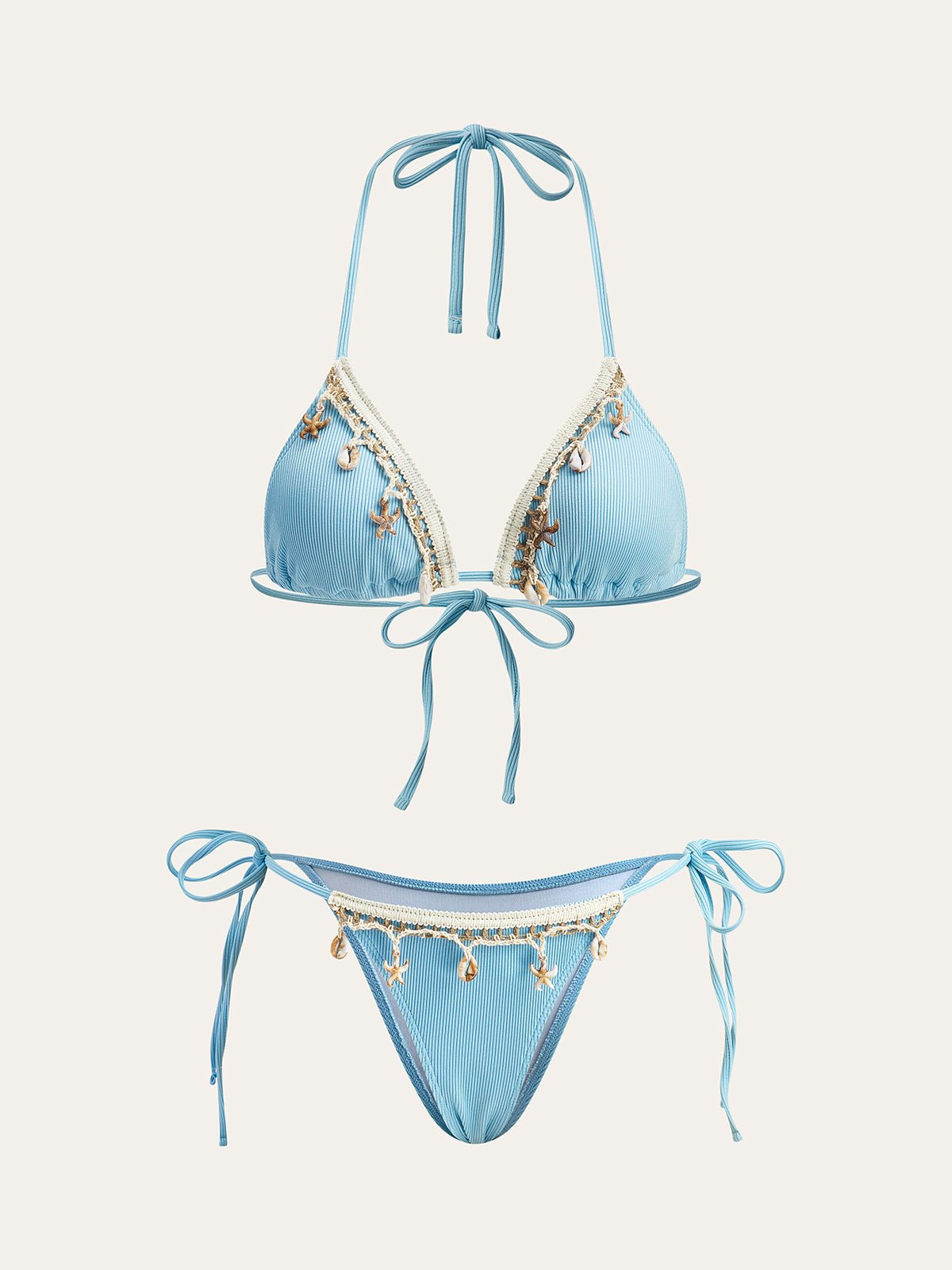 Küçüklik Takımlı Bikini Deniz Yengeci ve Kurdeleden Oluşan Pendentif Ile - Phentora