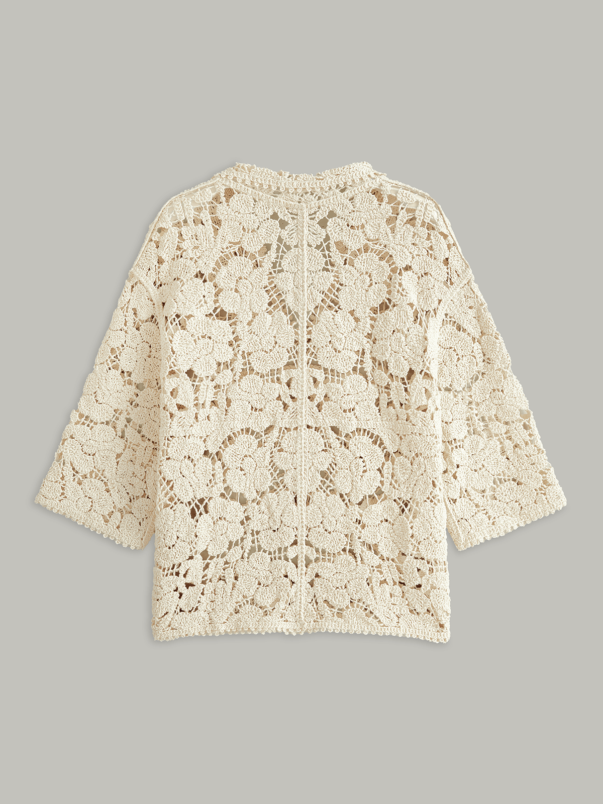 Semi - Sheer Çiçek Desenli Dantel Üst - Phentora