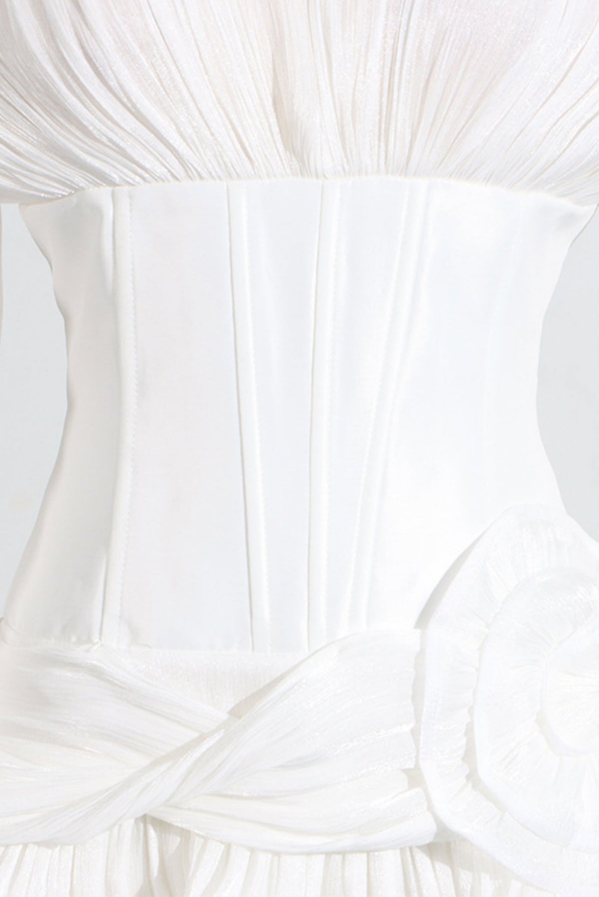 Blysse Çiçek Desenli Applique Pleat Korse Mini Elbise - Phentora
