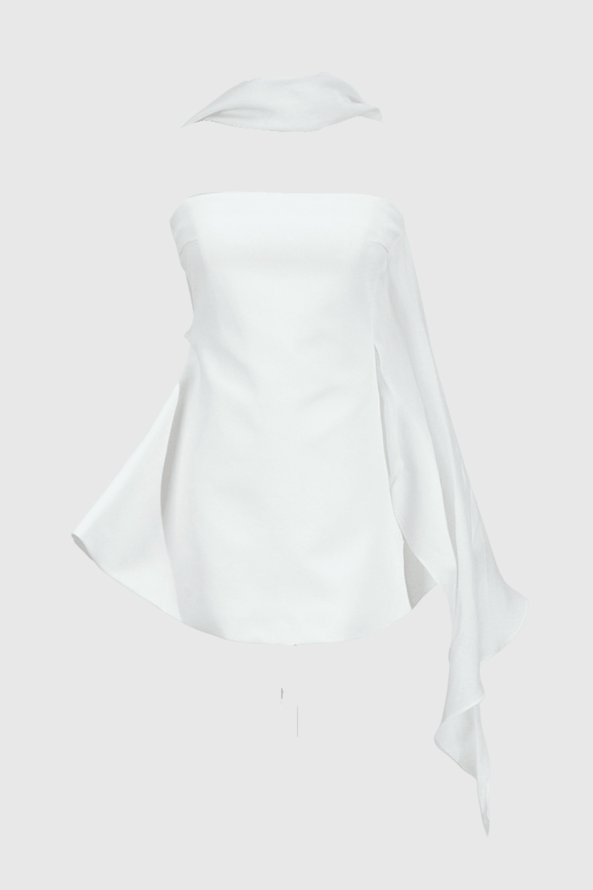 Calwa Scarf Straplez İspanyol Paça Mini Elbise - Phentora