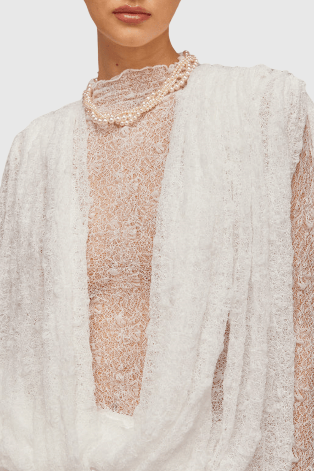 Chaylee Semi - sheer Dantel Fırfırlı Mini Elbise - Phentora