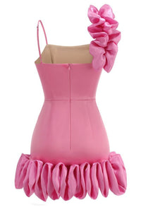 Constance Puff Saten Mini Elbise - Phentora