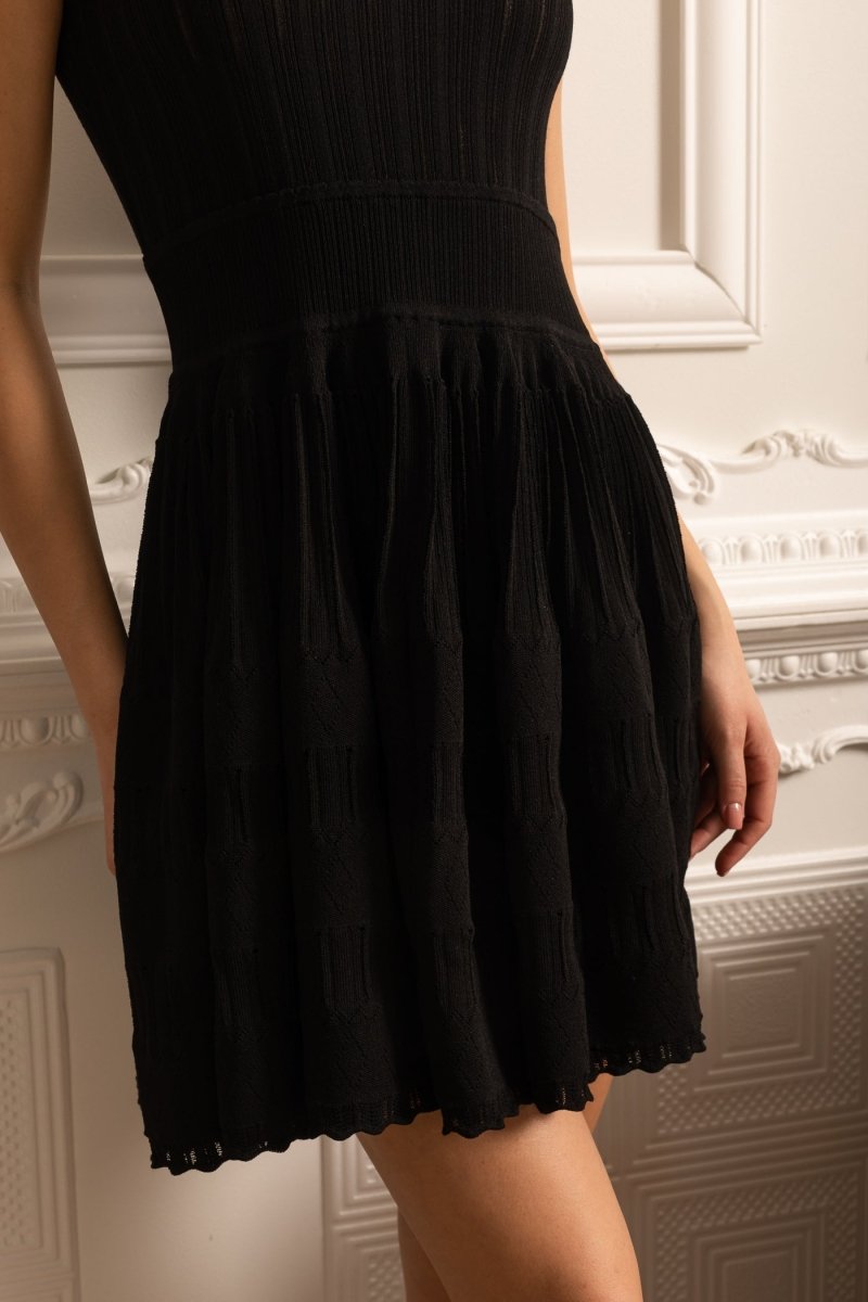 Nörfarlı Dokulu Dar Kesim Mini Elbise - Phentora