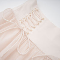 Bağlama Detaylı Fırfırlı Bluz ve Etek Takımı - Phentora