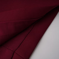 Bordo Dik Yaka Uzun Kollu Mini Elbise - Phentora