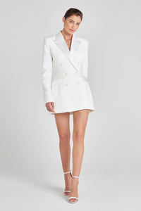 Monica Beyaz Blazer Elbise - Phentora