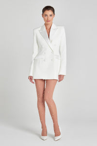 Monica Beyaz Blazer Elbise - Phentora