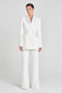 Monica Beyaz Blazer Elbise - Phentora
