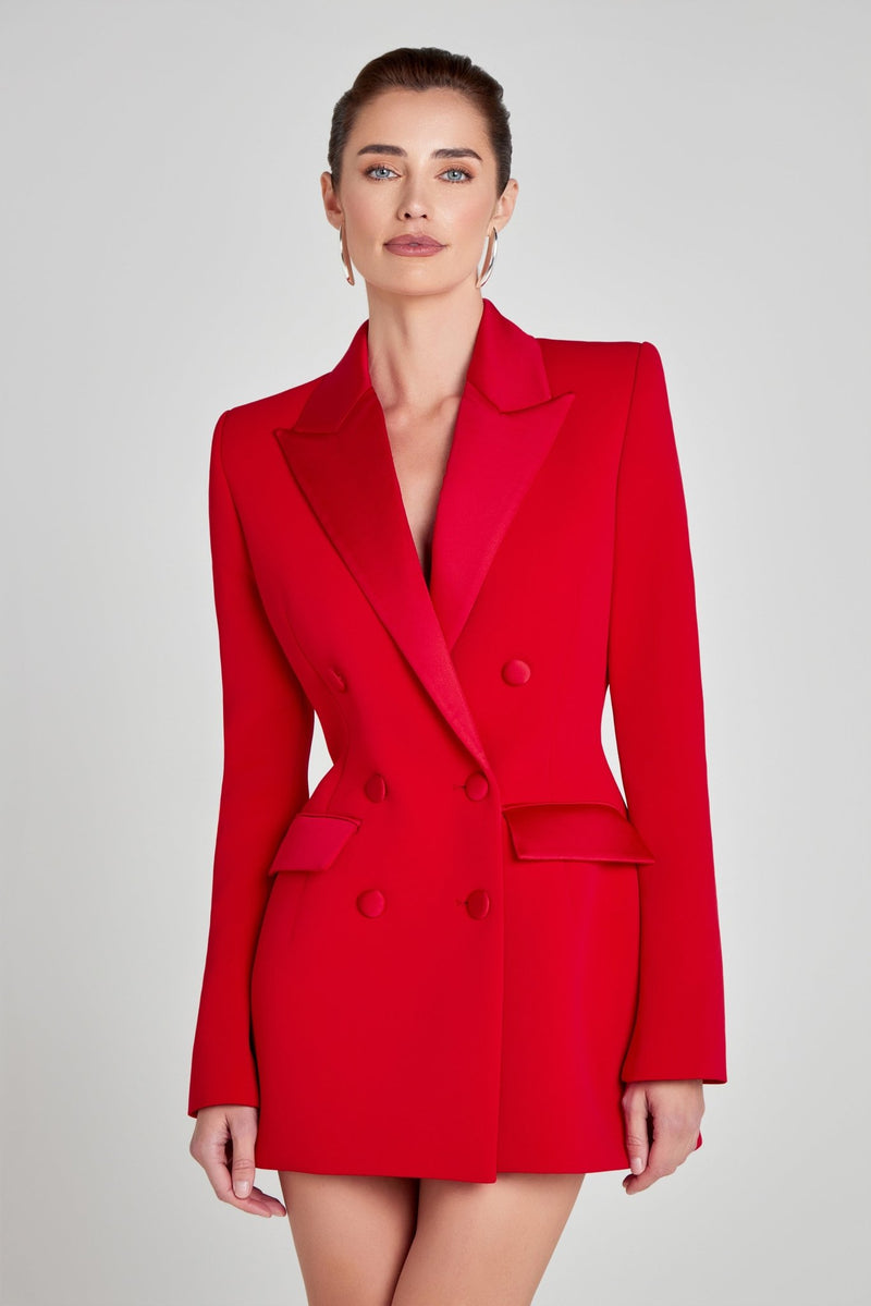 Monica Kırmızı Blazer Elbise - Phentora