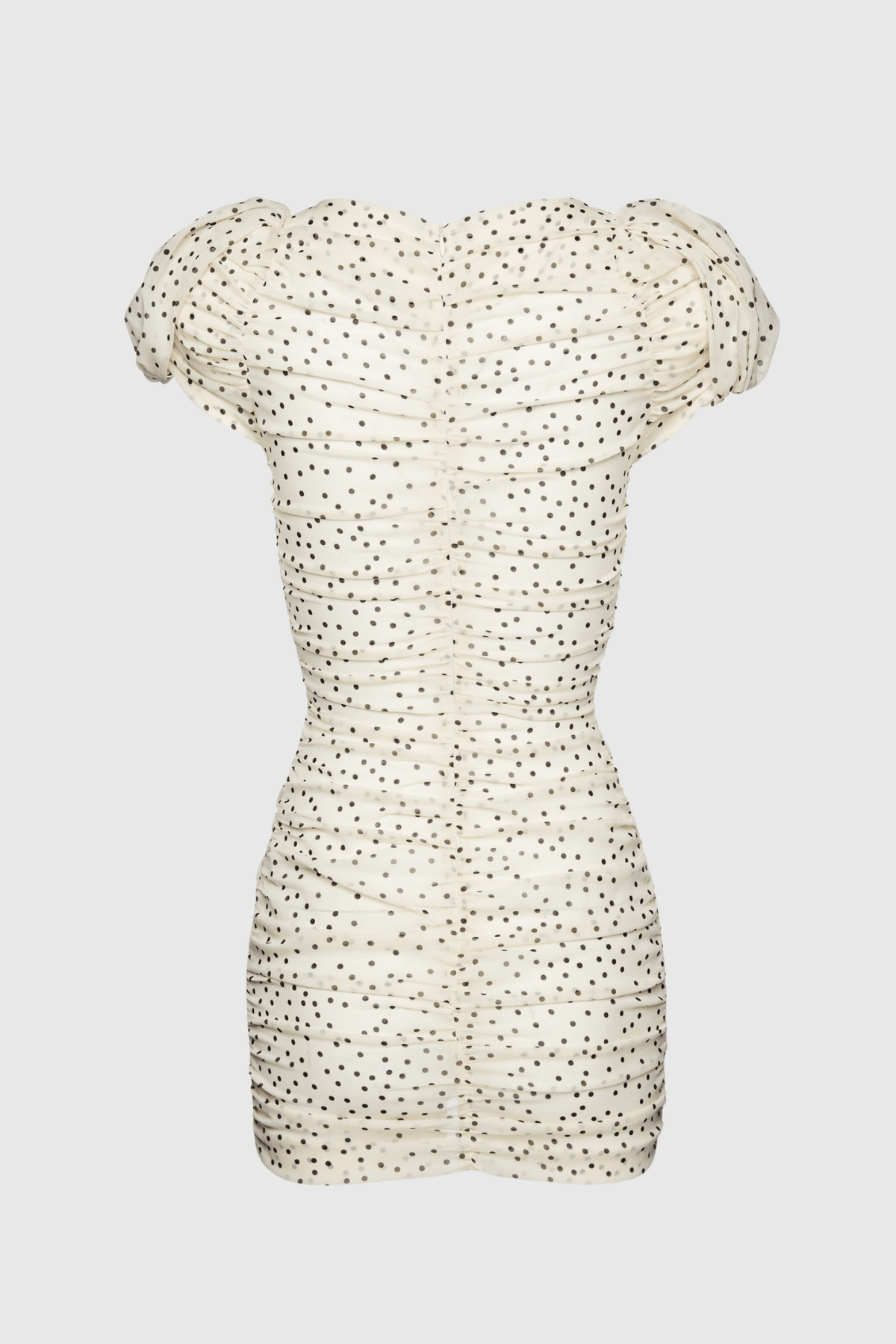 Eadlla Büzgülü Polka Dot Mini Elbise - Phentora
