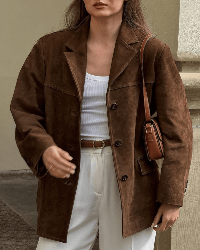 Sable Crest Süet Blazer Ceket - Phentora