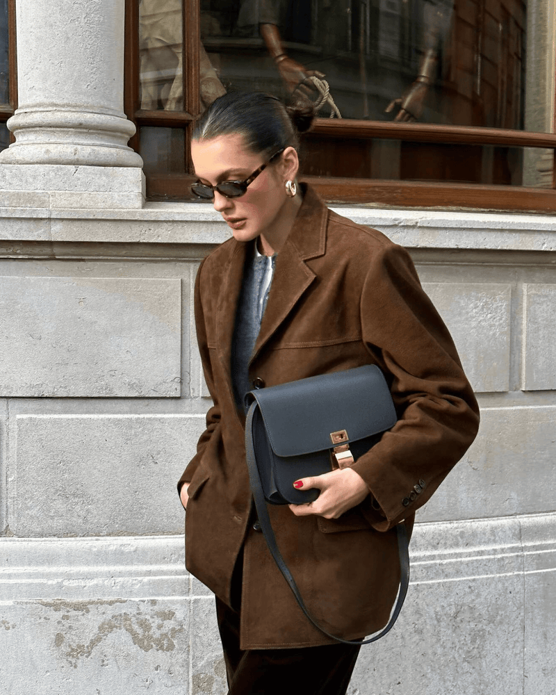 Sable Crest Süet Blazer Ceket - Phentora