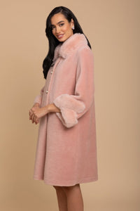 Yün ve Suni Kürk Peluş Kaban - Rosa - Phentora