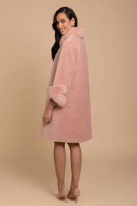 Yün ve Suni Kürk Peluş Kaban - Rosa - Phentora