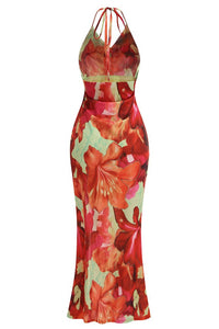 Tropical Bloom Uzun Elbise - Phentora