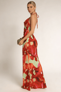 Tropical Bloom Uzun Elbise - Phentora