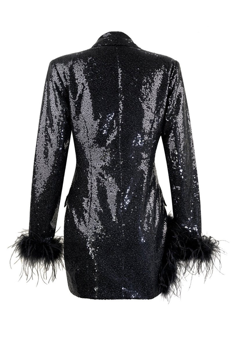 Payetli Blazer Elbise - Phentora