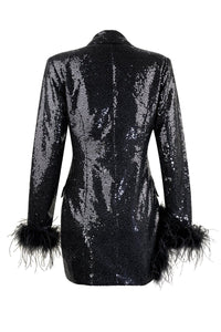 Payetli Blazer Elbise - Phentora