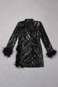 Payetli Blazer Elbise - Phentora
