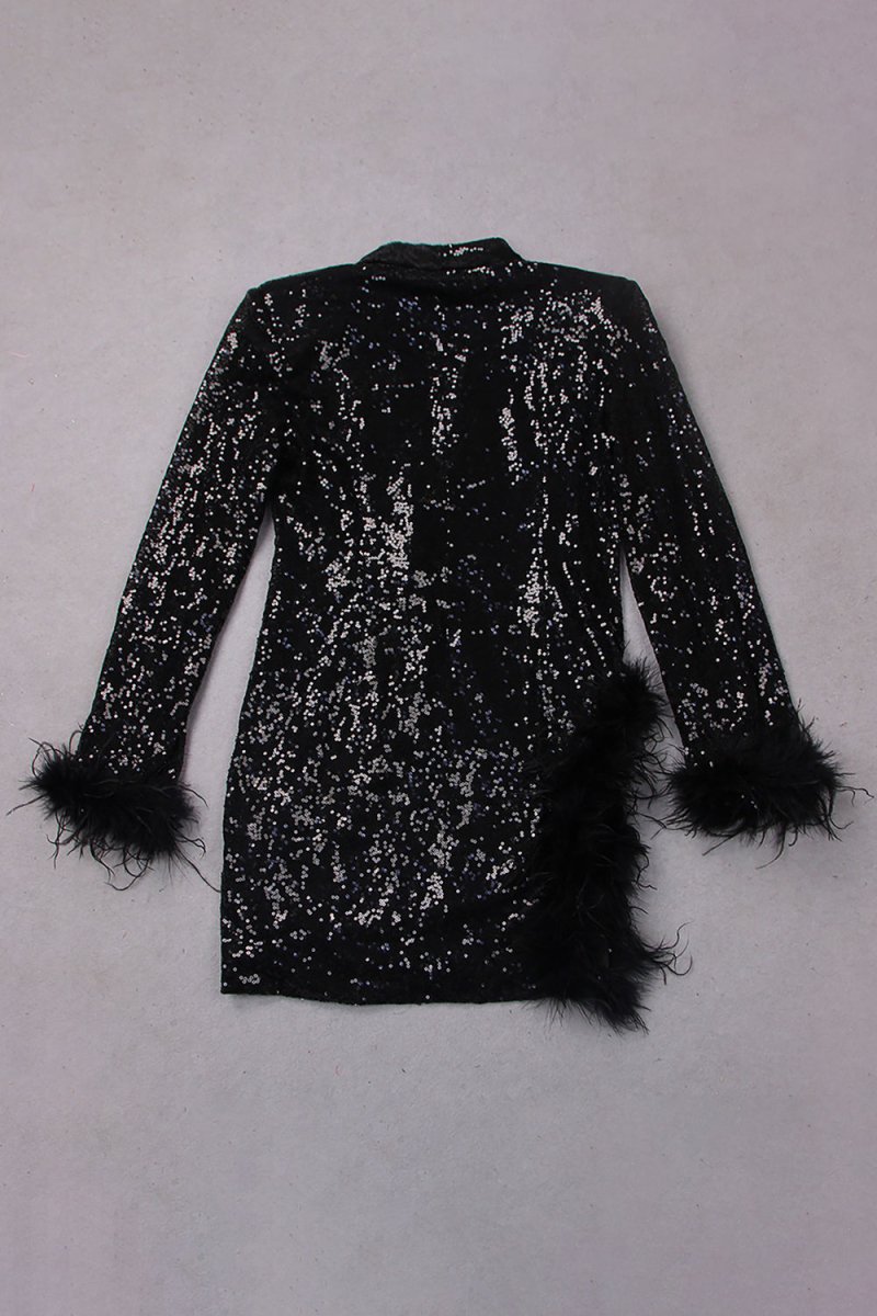 Payetli Blazer Elbise - Phentora