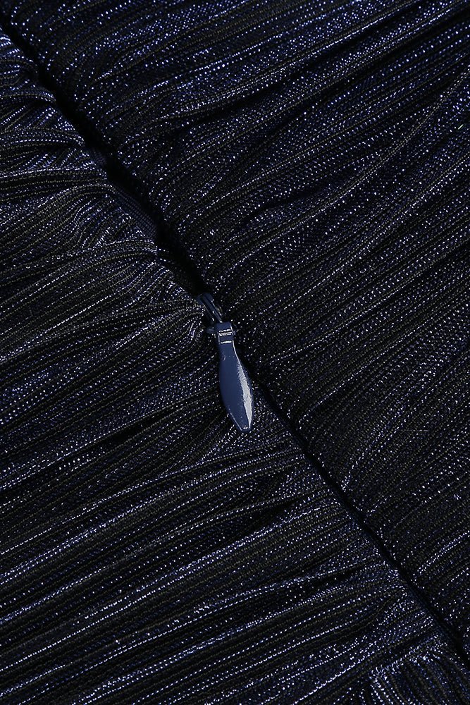 Bağlamalı Ring - detail Pileli Uzun Elbise - Phentora
