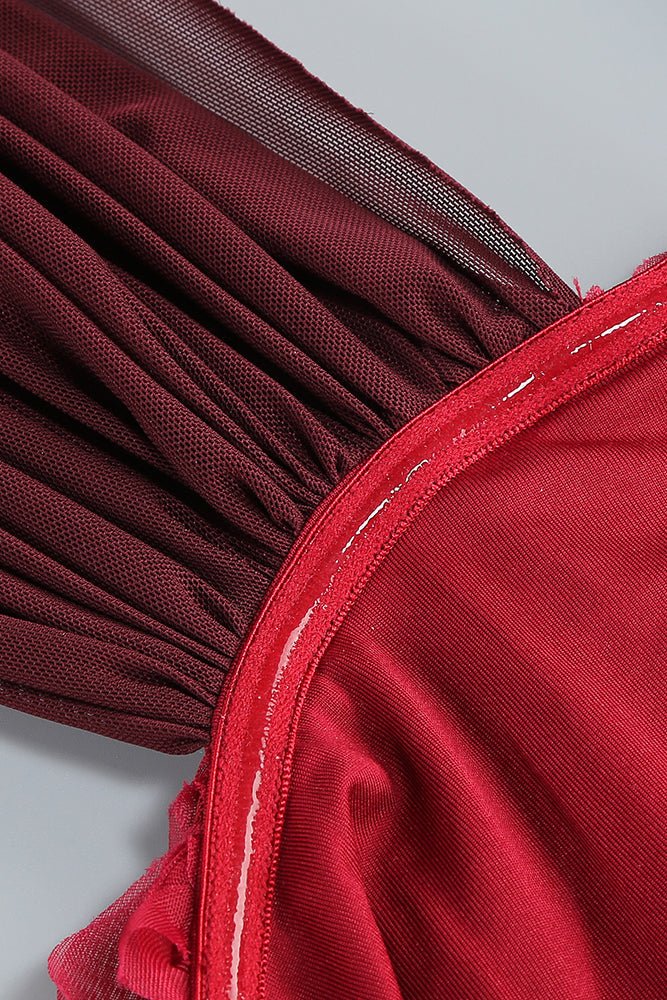 Bağlamalı Korse Çiçek Desenli Yan Drape Elbise - Phentora