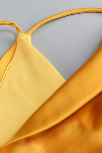 Bağlamalı Silk Charmeuse Uzun Elbise - Phentora