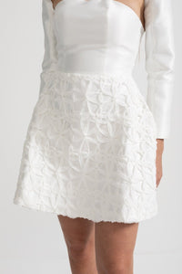 Mini Elbise Detachableshoulder Bolero - Beyaz - Phentora