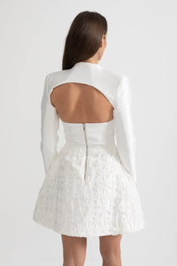 Mini Elbise Detachableshoulder Bolero - Beyaz - Phentora