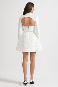 Mini Elbise Detachableshoulder Bolero - Beyaz - Phentora