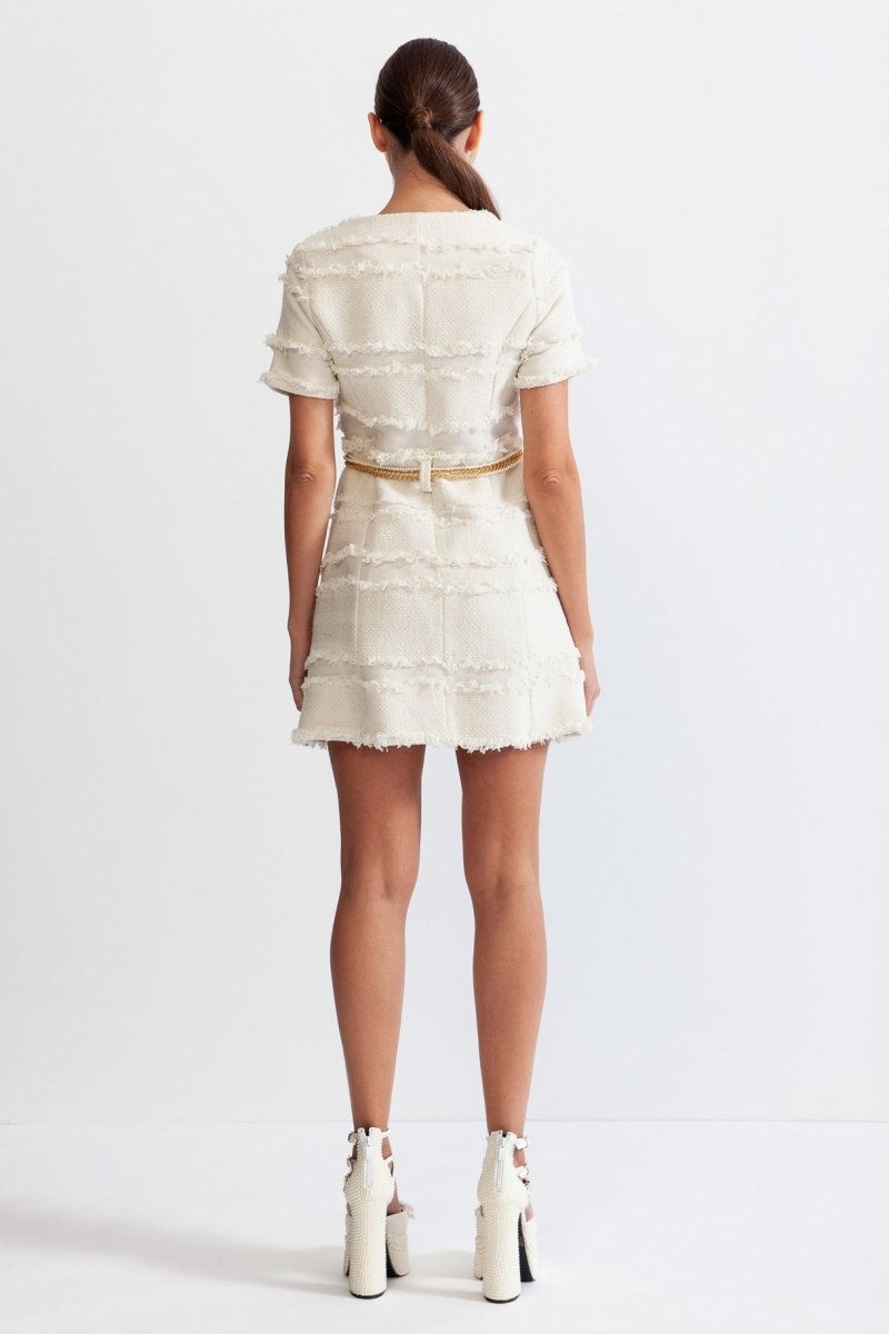 İnci Zincirli Tüvit Elbise - Phentora