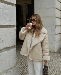Lila - Espresso Vintage Deri Ceket - Phentora