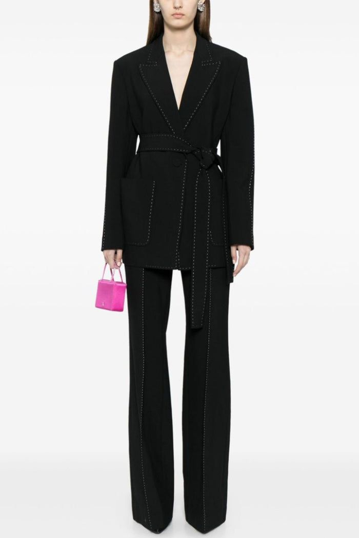 Ishara Stitch Kemerli Blazer İkili Takım - Phentora