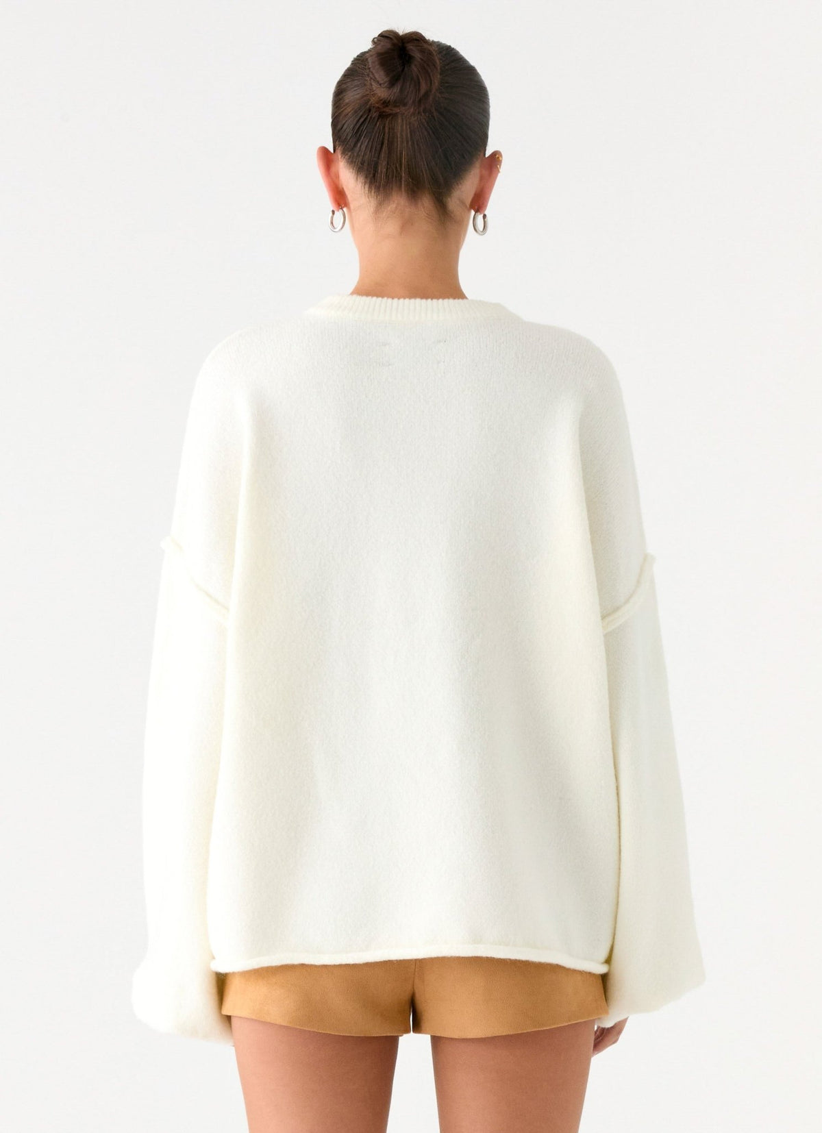 Jack Oversize Triko Kazak - Krem - Phentora