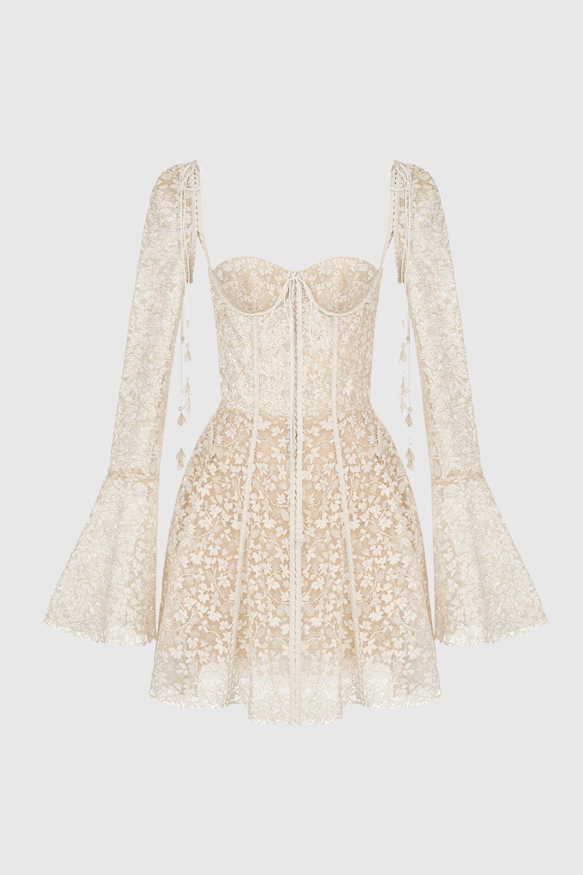 Koprae Dantel Jacquard Mini Elbise - Phentora