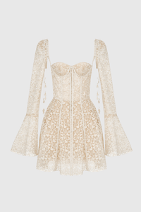 Koprae Dantel Jacquard Mini Elbise - Phentora