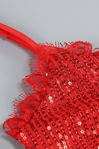 Payetli - embroidered Büzgü Detaylı Yırtmaçlı Abiye Elbise - Phentora