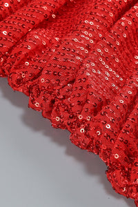Payetli - embroidered Büzgü Detaylı Yırtmaçlı Abiye Elbise - Phentora