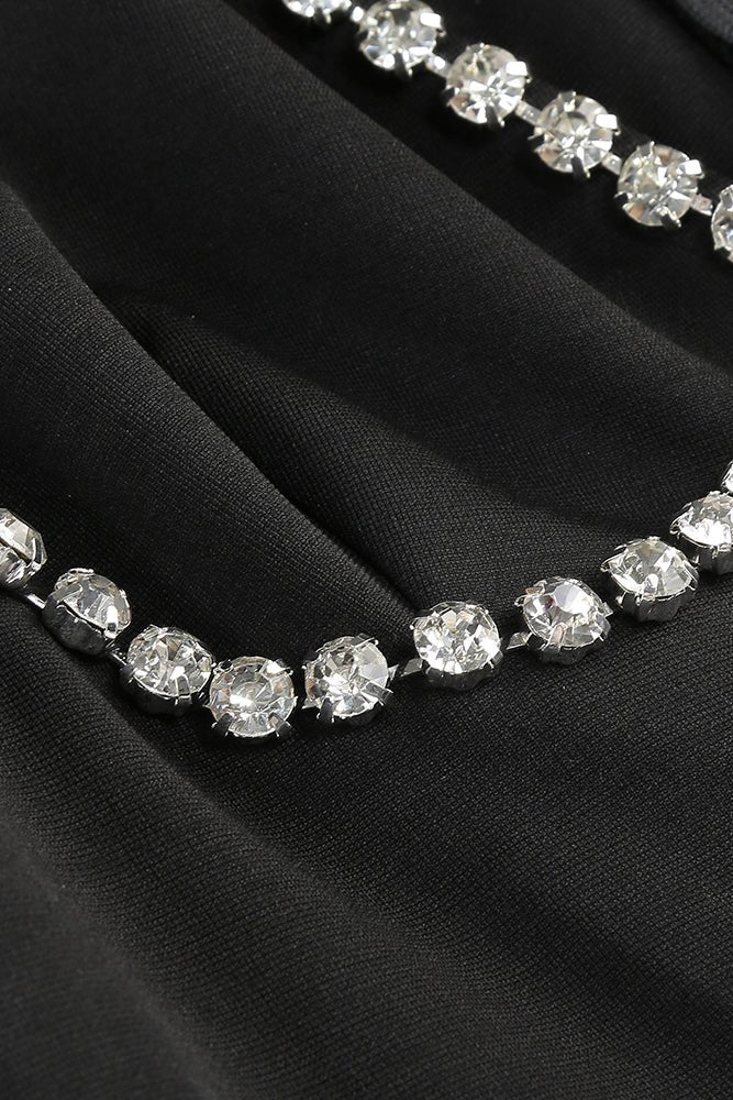 Kollu Crystal - Kenar Detaylı Abiye Elbise - Phentora