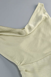 Cowl Sırt Drapeli Abiye Elbise - Phentora