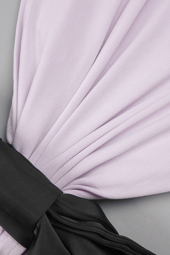 Dekolteli Fiyonk Detaylı Jersey Elbise - Phentora