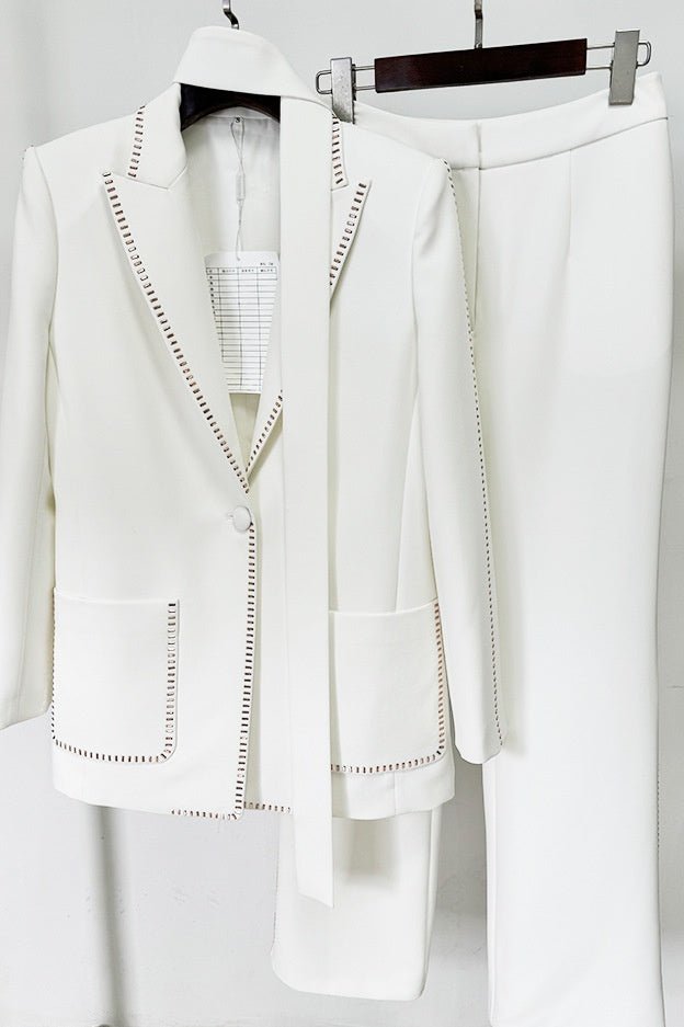 Ophelia Scarf - Detailed Blazer Takım - Phentora