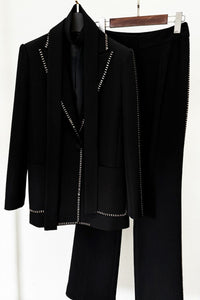 Ophelia Scarf - Detailed Blazer Takım - Phentora