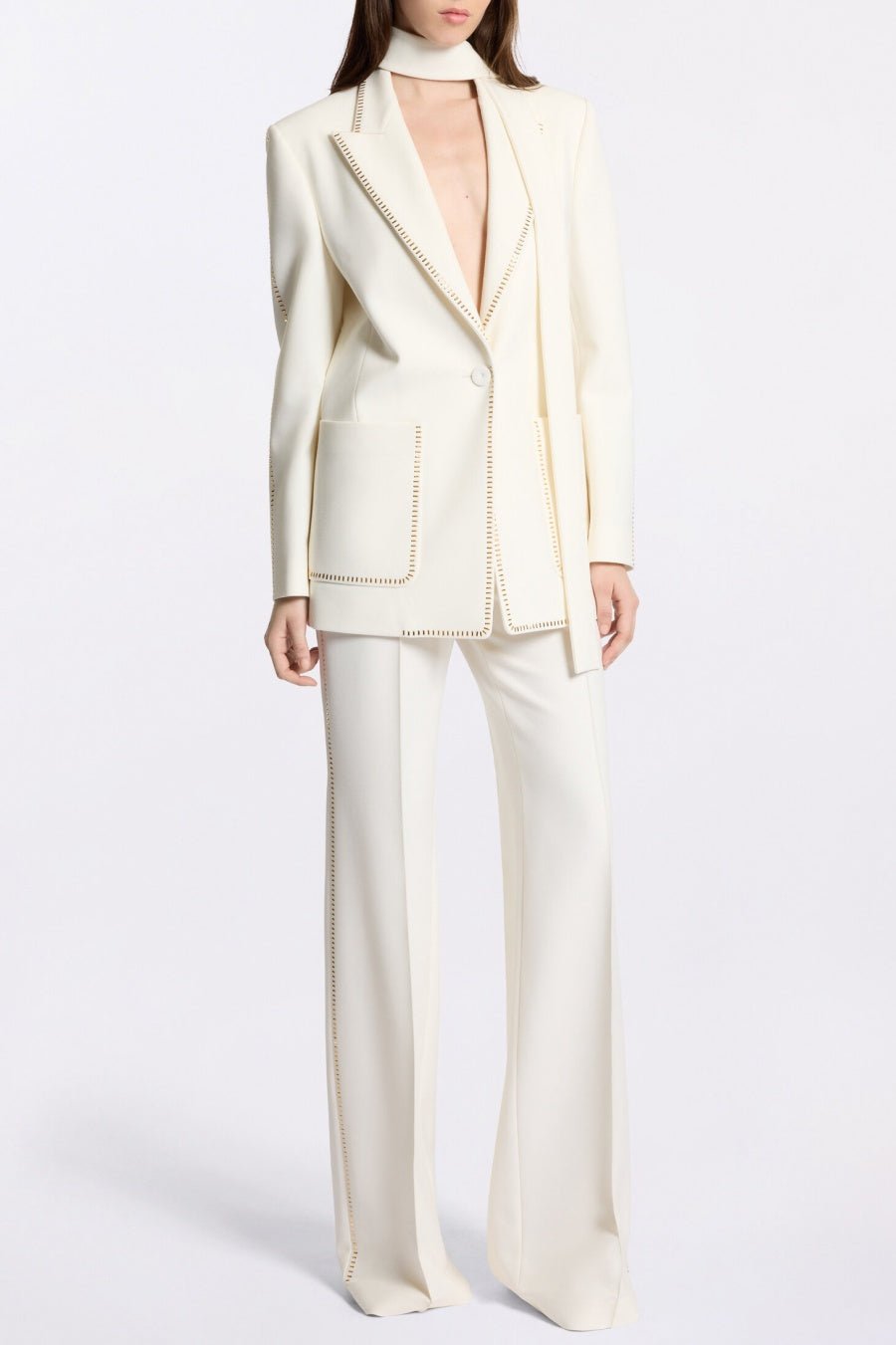 Ophelia Scarf - Detailed Blazer Takım - Phentora