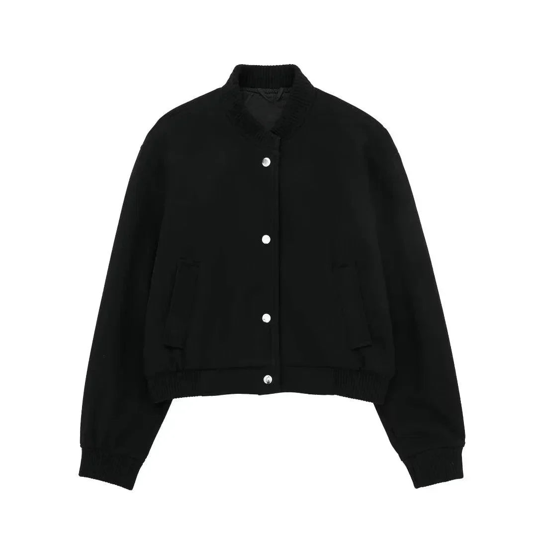 Minimalist Varsity Tarzı Bomber Ceket - Phentora