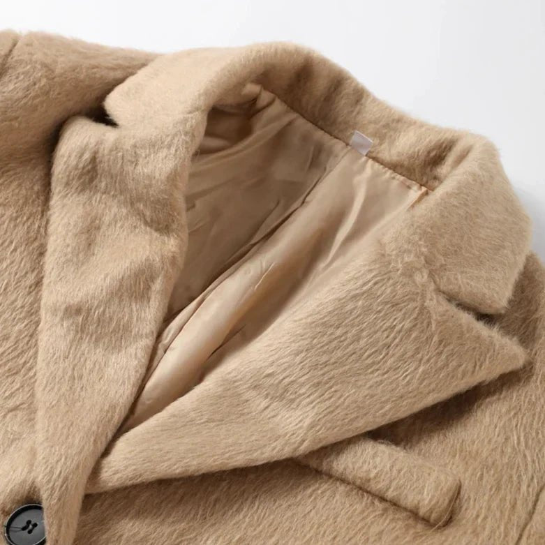 Hazelwood Dokulu Yün Karışımlı Blazer Ceket - Phentora