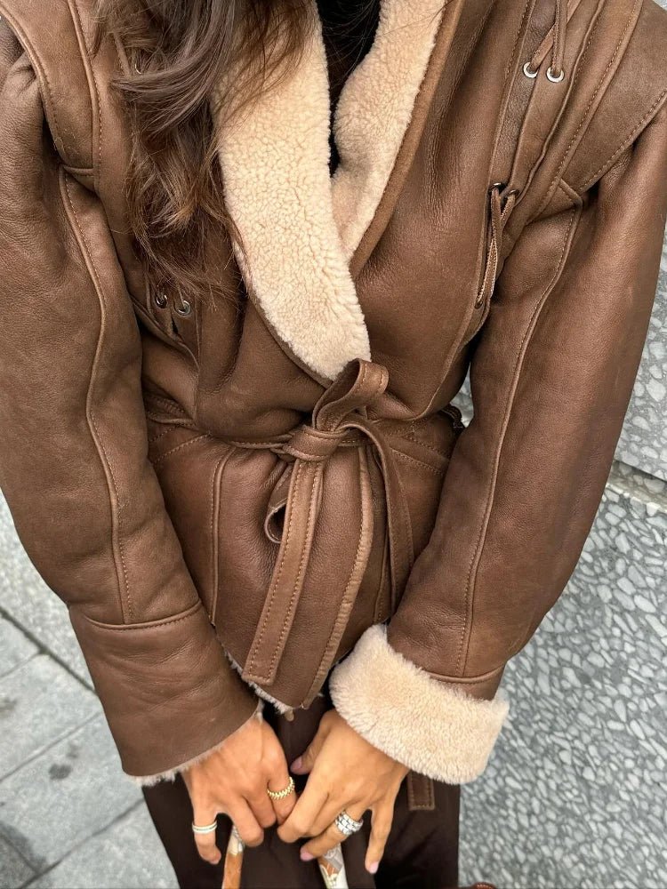 Mia | Bağcık Detaylı Vintage Ceket - Phentora